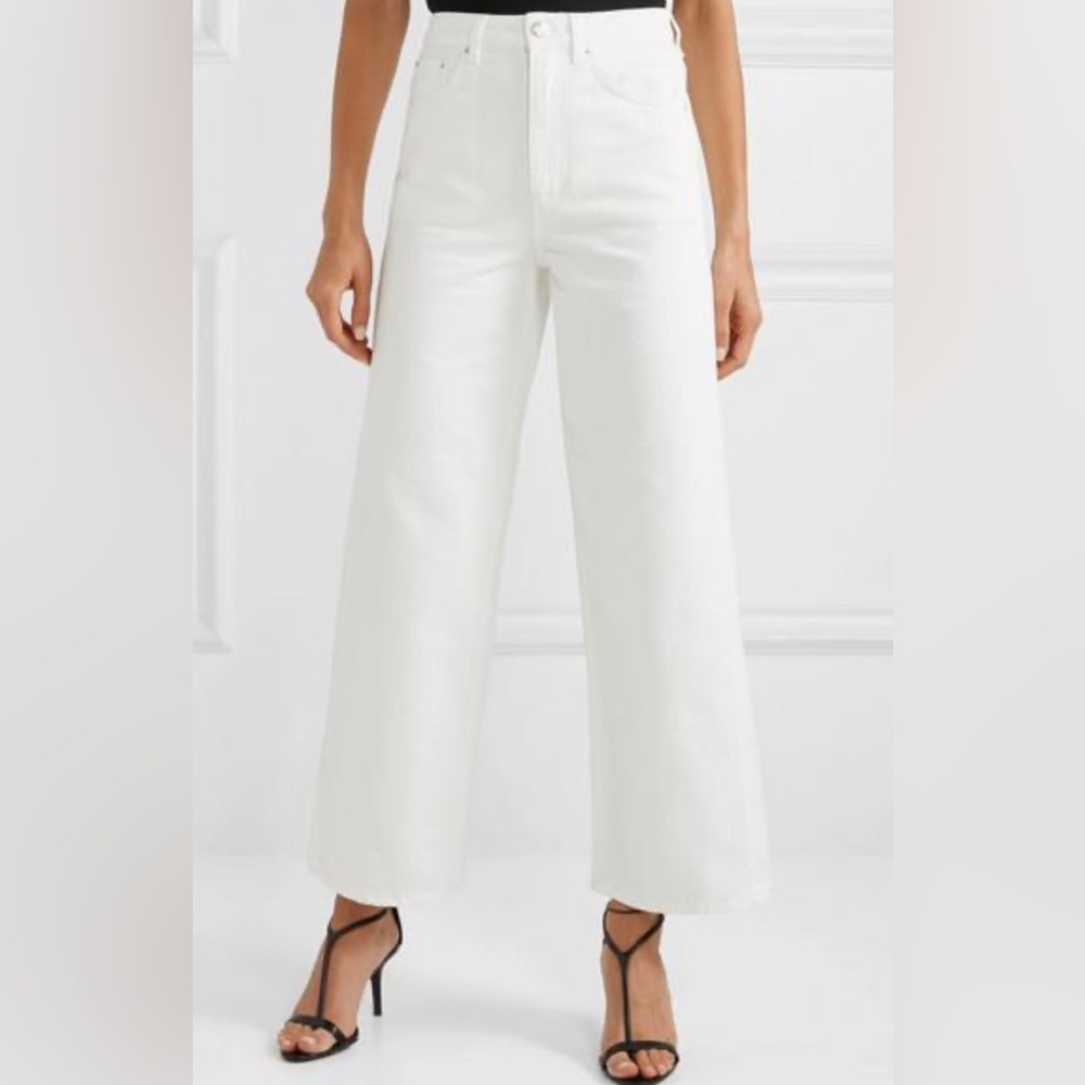 Toteme white flare jeans